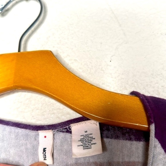 Anthro Moth Wrap Around Sleeveless Cardigan Sweater Lightweight Purple Yellow M - Picture 13 of 15